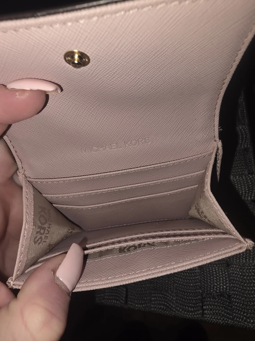 Michael Kors Blush Leather Card Case Wallet - Picture 4 of 4